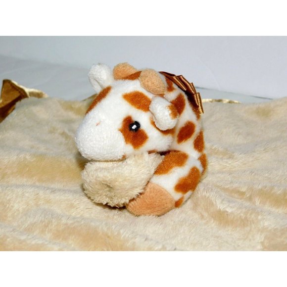 CLOUD B Peekaboo Lovie Tan Brown plush Giraffe Security Blanket Lovey nunu - Picture 3 of 8